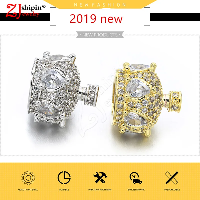2019 Очаровательная Корона из бисера микро инкрустированный Циркон CZ кисточка