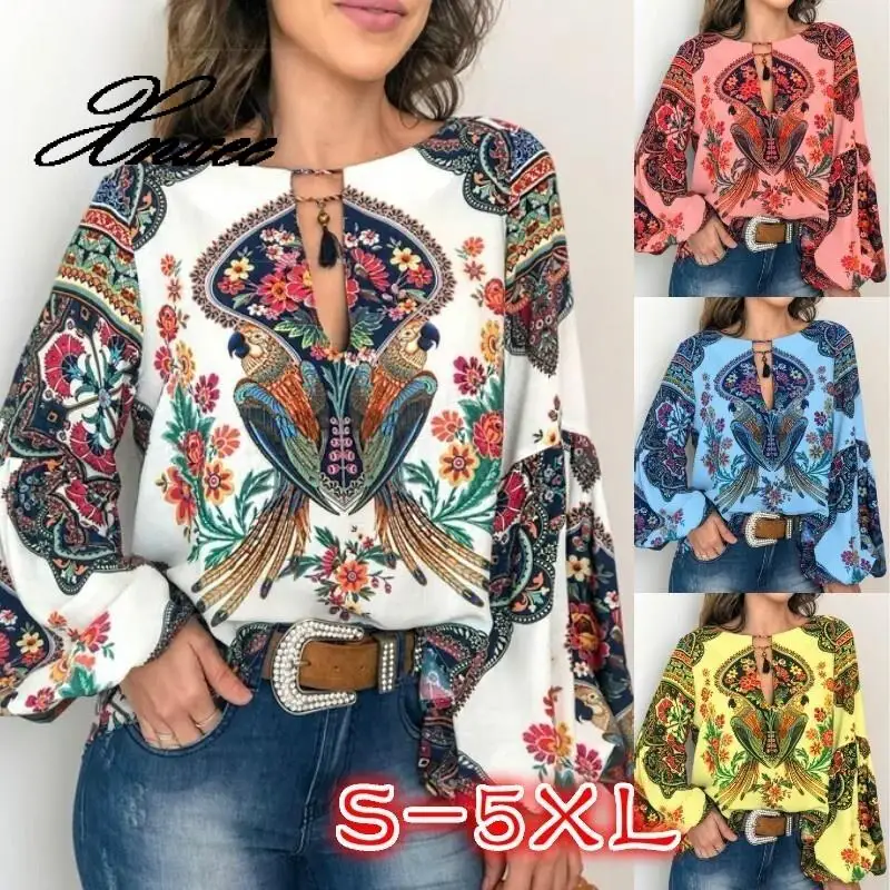 Plus Size S-5XL Personalized Indie Printed Tassel Shirt Women Fashion Round Neck Long Sleeve Blouses
Plus Size S-5XL Personalized Indie Printed Tassel Shirt Women Fashion Round Neck Long Sleeve Blouses