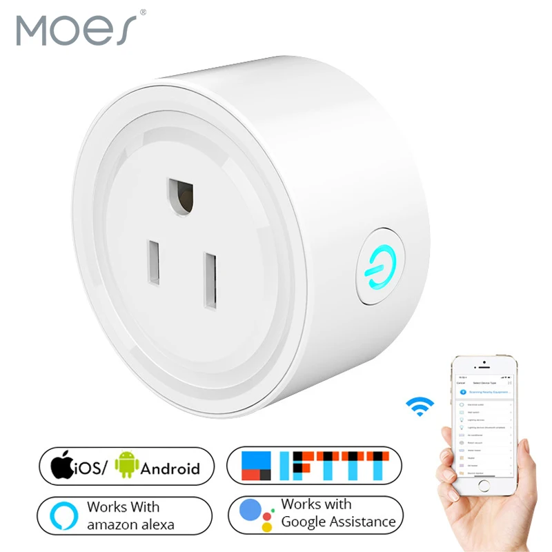 

2019 New Smart Wifi Socket US Power Plug Mobile APP Remote Control Works with Amazon Alexa Google Home for Smart Life