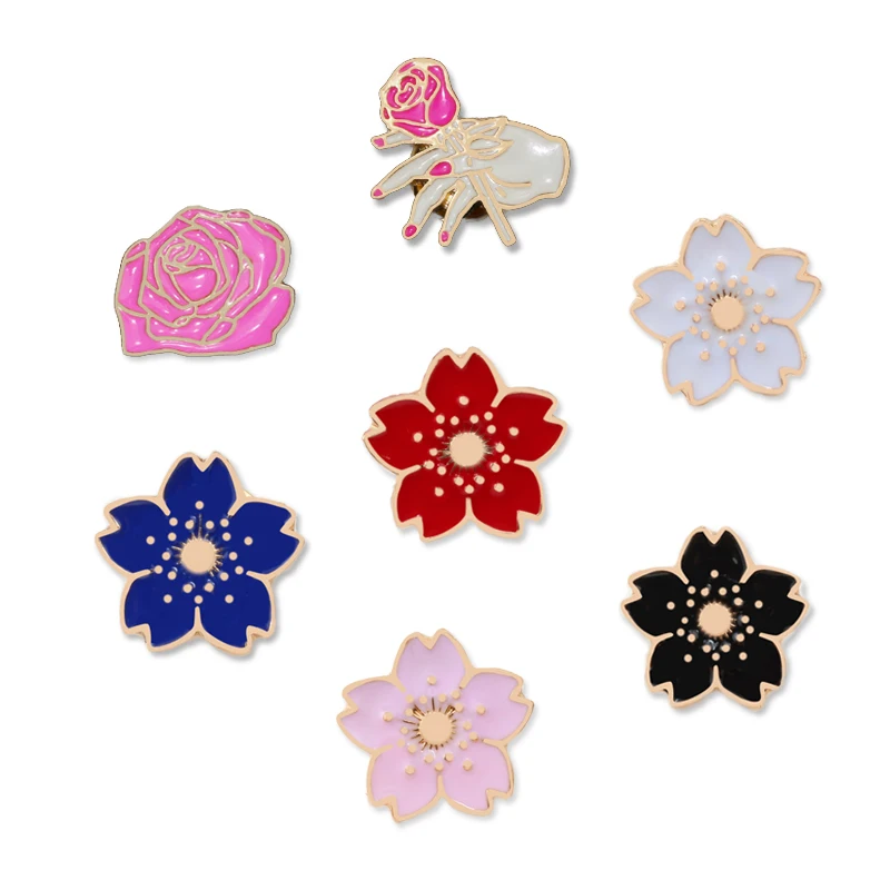 Charm Japan Cherry blossom Brooch Rose Flower Enamel Pins For Women Brooches Jackets Lapel Pin Badge Couple Fashion Jewelry Gift
Charm Japan Cherry blossom Brooch Rose Flower Enamel Pins For Women Brooches Jackets Lapel Pin Badge Couple Fashion Jewelry Gift