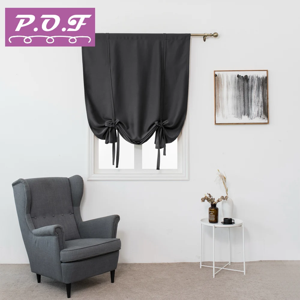 P.O.F Single Panels Blackout Fabrics Short Curtains For Kitchen Modern Bedroom Decorations Solid Roman Curtains Drapes
P.O.F Single Panels Blackout Fabrics Short Curtains For Kitchen Modern Bedroom Decorations Solid Roman Curtains Drapes