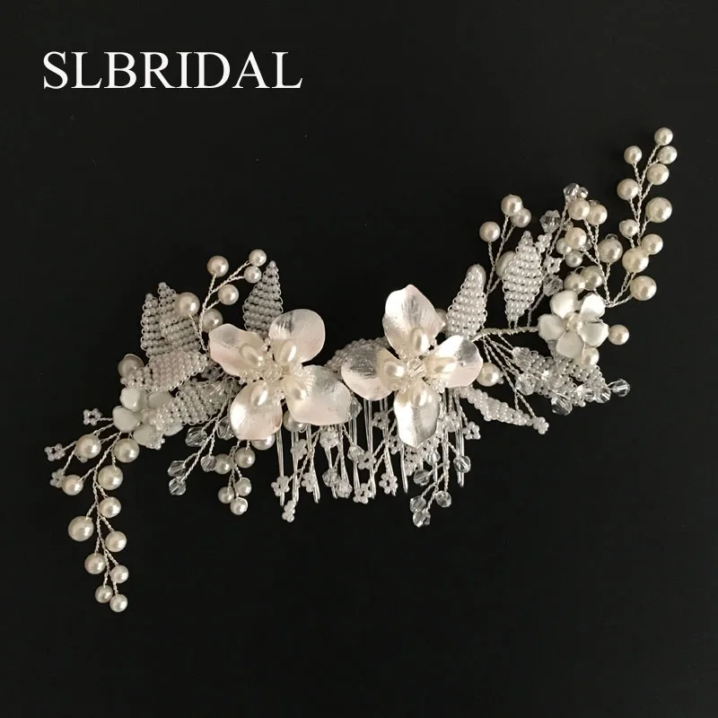 SLBRIDAL Handmade Wired Rhinestones Crystals Flower Leaf Wedding Hair Comb Bridal Headpiece Hair Accessories Bridesmaids Jewelry
SLBRIDAL Handmade Wired Rhinestones Crystals Flower Leaf Wedding Hair Comb Bridal Headpiece Hair Accessories Bridesmaids Jewelry