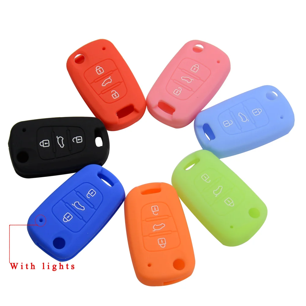 Silicone Remote Car Key Flip Cover Case Protector Bag for Hyundai I30 I35 Lovely 