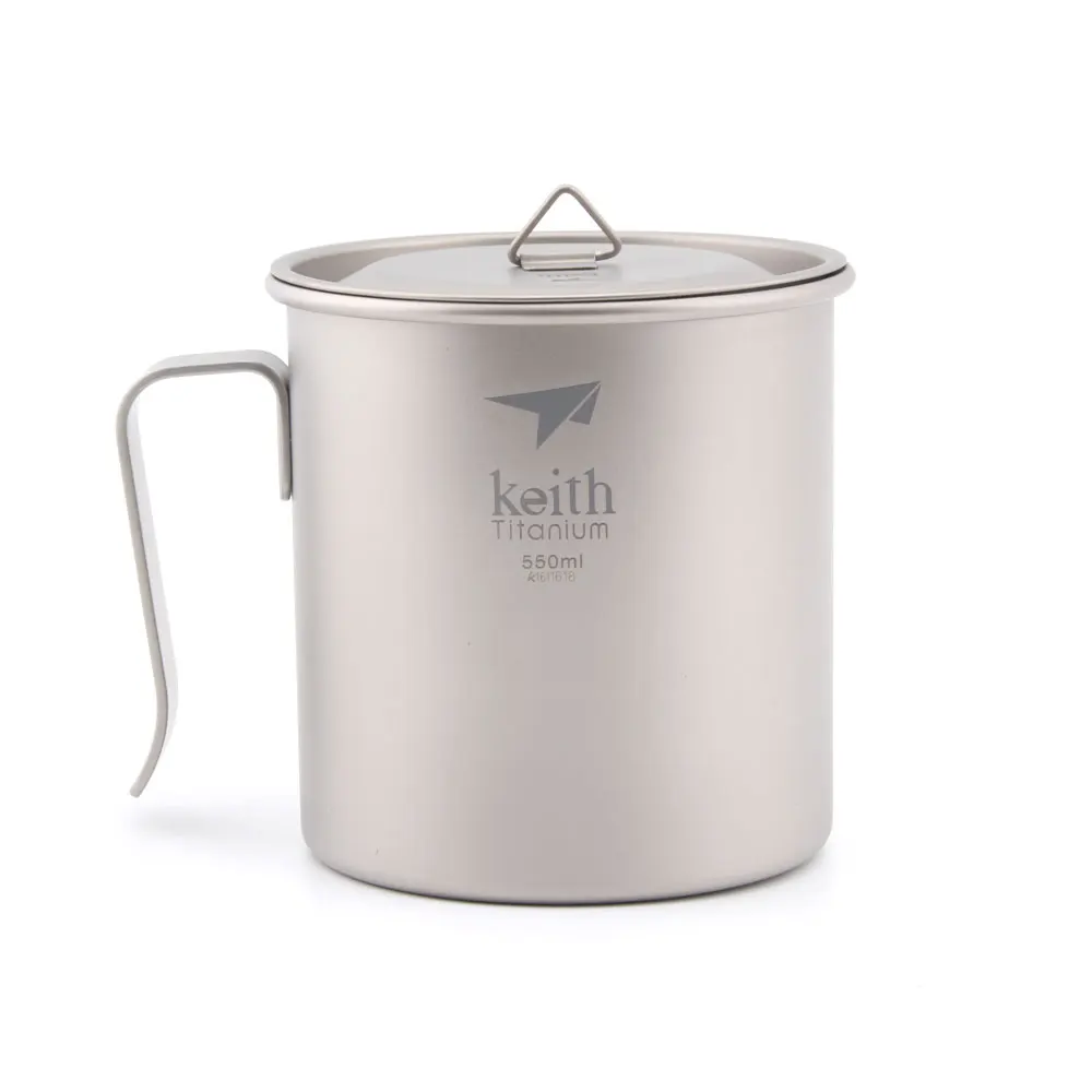 Keith Ti3266 Titanium Cup Coffee Cup With Cover single-walled Outdoor Camping Tableware 550ml
Keith Ti3266 Titanium Cup Coffee Cup With Cover single-walled Outdoor Camping Tableware 550ml