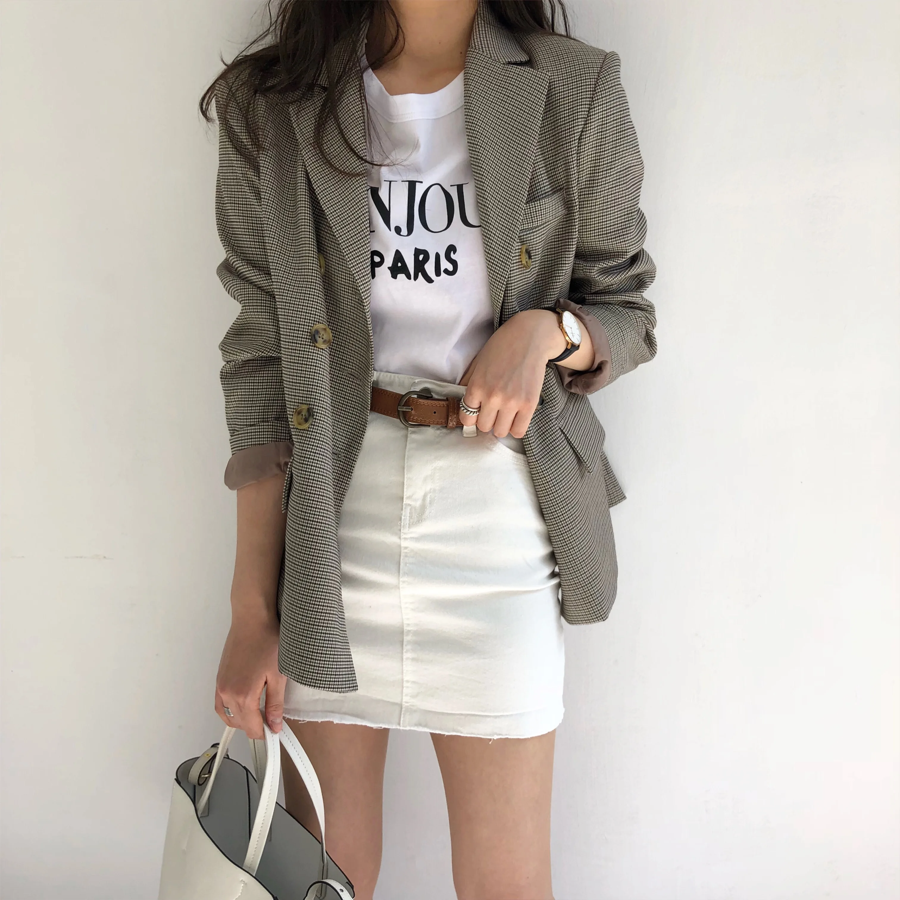 HziriP Office Blazer Women 2019 New Fashion Classic Plaid Double Breasted Jacket Notched Collar Female Suit Coat Blazer Feminino
HziriP Office Blazer Women 2019 New Fashion Classic Plaid Double Breasted Jacket Notched Collar Female Suit Coat Blazer Feminino