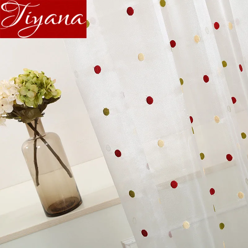 White Semi-Shading Window Bedroom Curtain for Living Room Tulle Curtain Colorful Dots for Kitchen Drape X387#40
White Semi-Shading Window Bedroom Curtain for Living Room Tulle Curtain Colorful Dots for Kitchen Drape X387#40