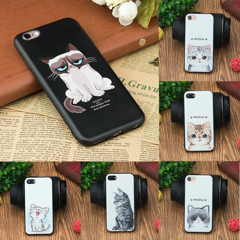 GerTong Cat Patterned Silicon Phone Cover for iPhone 7 6 6S 8 Plus X SE 5 5S Case Grumpy Animals Black Pet Back Protective Shell
GerTong Cat Patterned Silicon Phone Cover for iPhone 7 6 6S 8 Plus X SE 5 5S Case Grumpy Animals Black Pet Back Protective Shell
