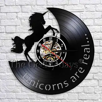 Unicorn Are Real Art Decorative Wall Clock Modern Design Vinyl Clocks Watches Handmade Wall Art Decor For Children's Room
Unicorn Are Real Art Decorative Wall Clock Modern Design Vinyl Clocks Watches Handmade Wall Art Decor For Children's Room
