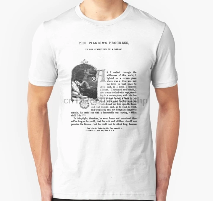 Men Short sleeve tshirt The Pilgrim Progress John Bunyan First Page T Shirt T Shirt Women t-shirt
Men Short sleeve tshirt The Pilgrim Progress John Bunyan First Page T Shirt T Shirt Women t-shirt
