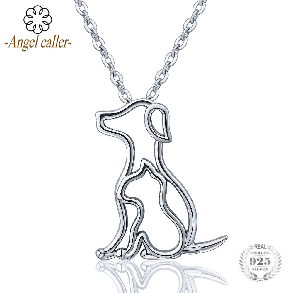 Angel caller 925 Sterling Silver Two cute pet dog Pendant necklaces with Necklace 18inch Fine Jewelry for women gift CYD048
Angel caller 925 Sterling Silver Two cute pet dog Pendant necklaces with Necklace 18inch Fine Jewelry for women gift CYD048