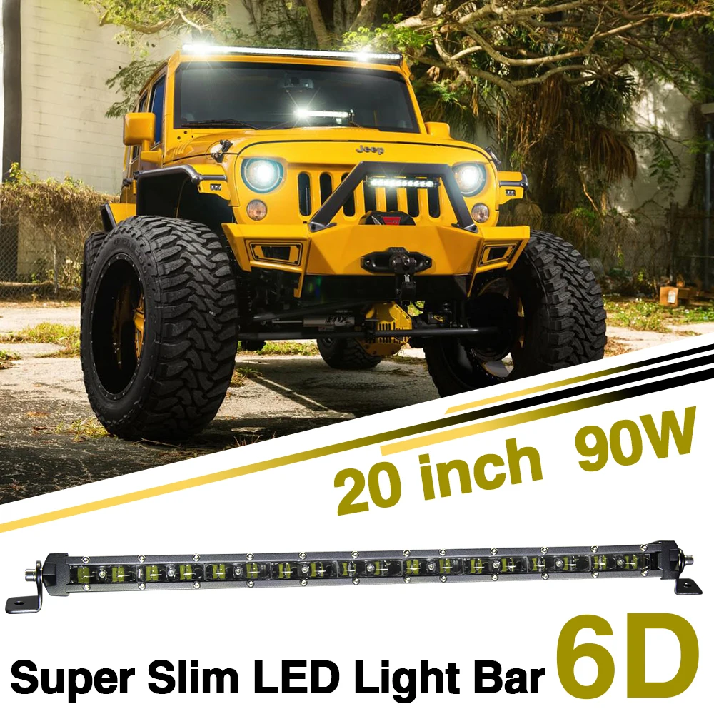 CO LIGHT 20 Inch Led Bar Single 6D Led Chip 90W Combo Slim Light Bar 12v 24v for Lada Niva Uaz Off Road 4X4
CO LIGHT 20 Inch Led Bar Single 6D Led Chip 90W Combo Slim Light Bar 12v 24v for Lada Niva Uaz Off Road 4X4