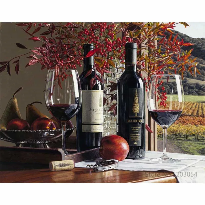 CHUNXIA Framed DIY Painting By Numbers Wine Fruit Acrylic Painting Modern Picture Home Decor For Living Room 40x50cm RA3381
CHUNXIA Framed DIY Painting By Numbers Wine Fruit Acrylic Painting Modern Picture Home Decor For Living Room 40x50cm RA3381