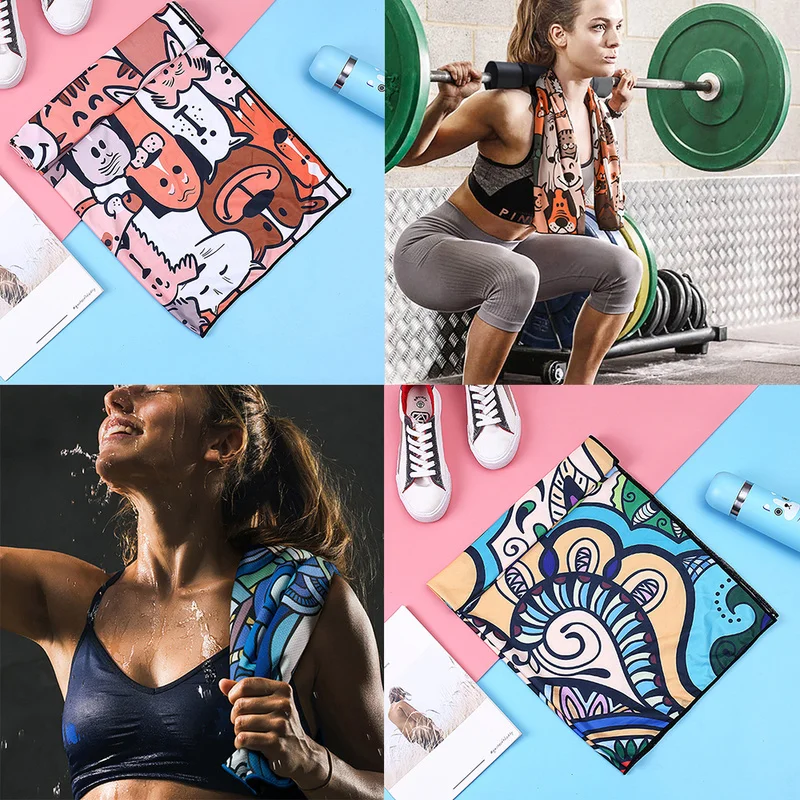 Colorful Pattern Quick Drying Towel Silica Gel Microfiber Ice Pack, Traveling Outdoor Portable Gym, Cold Sensation Sports Towels
Colorful Pattern Quick Drying Towel Silica Gel Microfiber Ice Pack, Traveling Outdoor Portable Gym, Cold Sensation Sports Towels