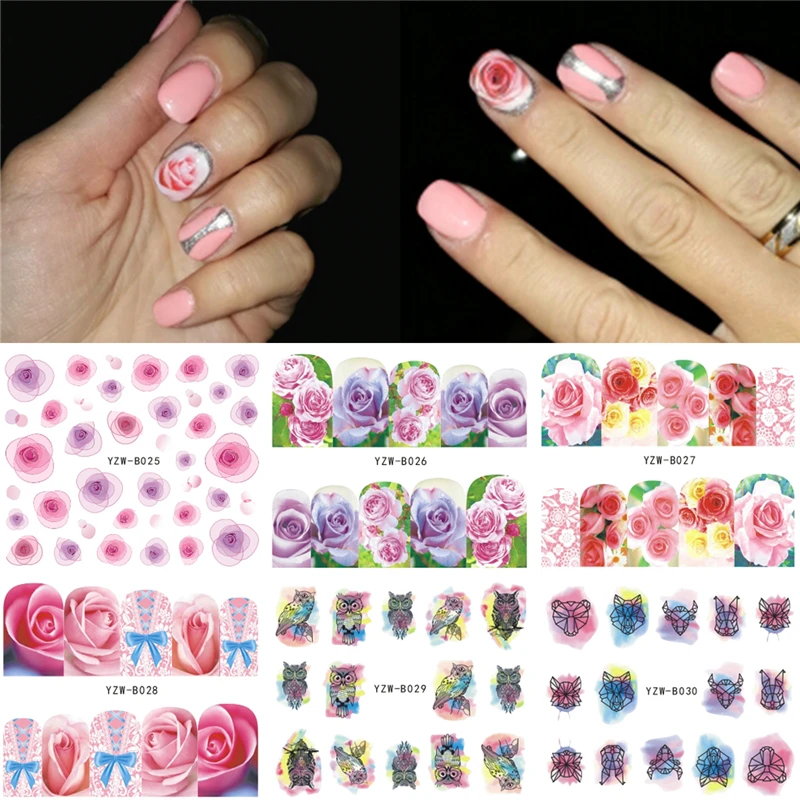 6 Sheets 2019 Hot Sale Designs 3D Colors Purple Pink Rose Water Transfer Nail Art Sticker For DIY Manicure Nails Decor
6 Sheets 2019 Hot Sale Designs 3D Colors Purple Pink Rose Water Transfer Nail Art Sticker For DIY Manicure Nails Decor