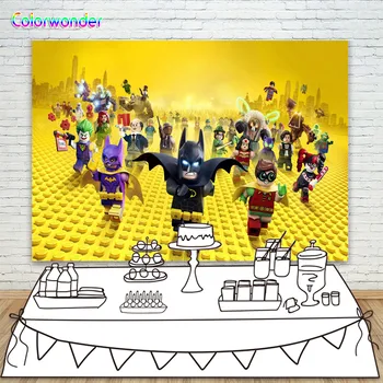 Lego Series Photography Background Batman Clown Girl with Other Detective Comics Superheros 7x5ft for Children Yellow Backdrops
Lego Series Photography Background Batman Clown Girl with Other Detective Comics Superheros 7x5ft for Children Yellow Backdrops