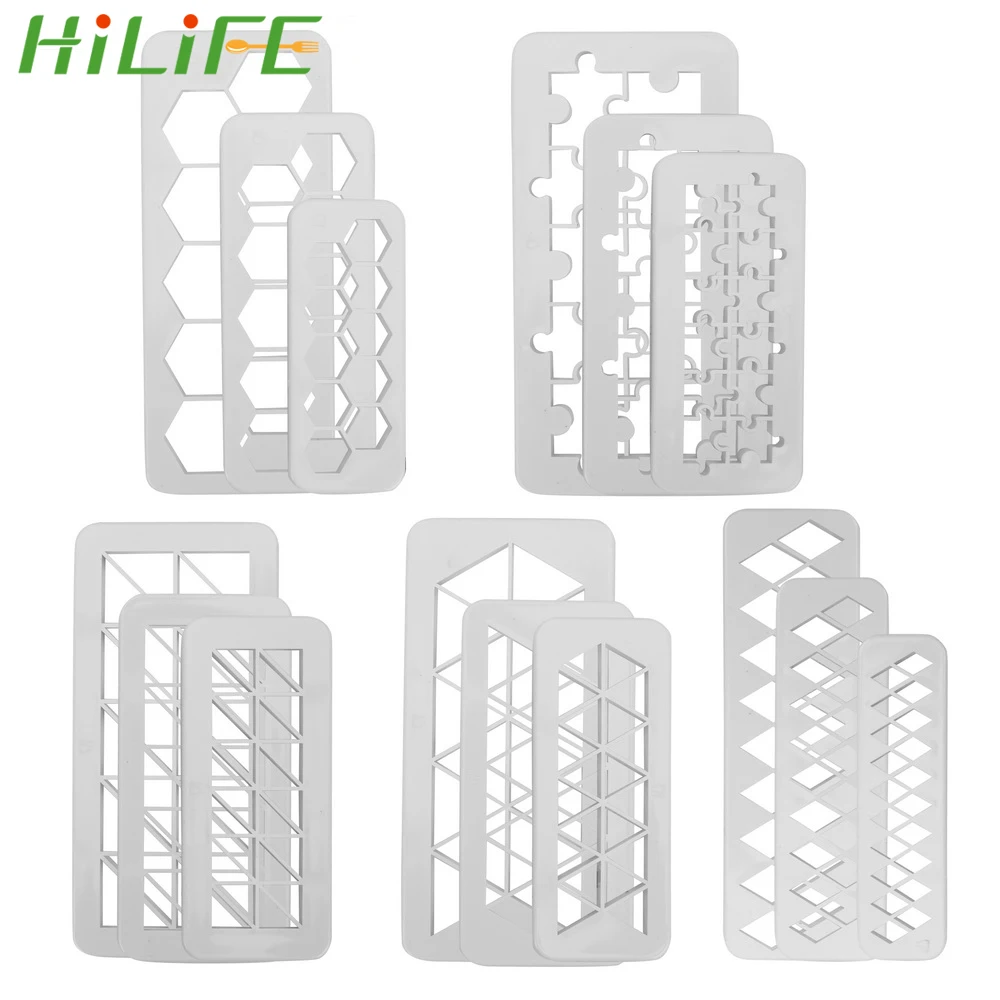 HILIFE 3pcs Geometry Fondant Cookie Cutter DIY Baking Tools Embossing Cutter Cake Mold Fondant Cake Cookie Decoration Tools
HILIFE 3pcs Geometry Fondant Cookie Cutter DIY Baking Tools Embossing Cutter Cake Mold Fondant Cake Cookie Decoration Tools