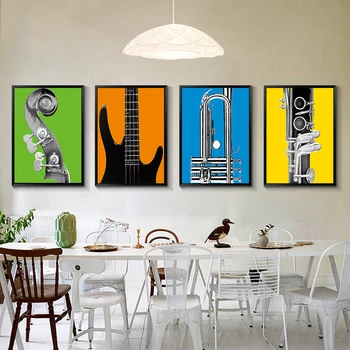 HAOCHU Modern Rock & Roll Musical Guitar Bass Trumpet Black White Canvas Painting Wall Poster Living Room Sofa Background Decor
HAOCHU Modern Rock & Roll Musical Guitar Bass Trumpet Black White Canvas Painting Wall Poster Living Room Sofa Background Decor