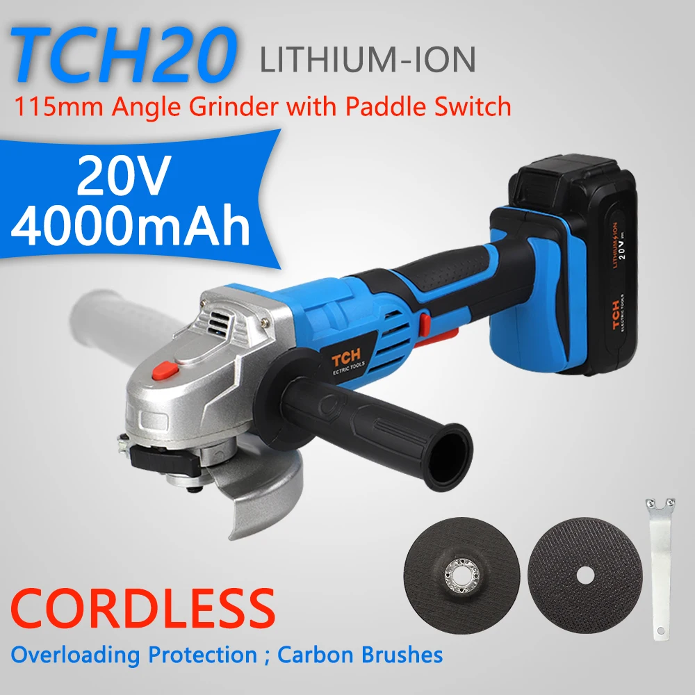NEWONE Angle Grinder 20V Electric Cordless Lithium 4000mah Battery for polishing and cutting Angle Grinder grinding Power Tools
NEWONE Angle Grinder 20V Electric Cordless Lithium 4000mah Battery for polishing and cutting Angle Grinder grinding Power Tools