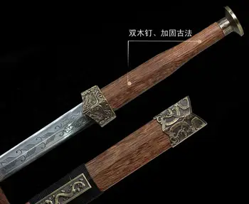 Full Tang Chinese Han Dynasty Battle Sword Hand Grinding 4 Side High Carbon Steel Wood Sheath
Full Tang Chinese Han Dynasty Battle Sword Hand Grinding 4 Side High Carbon Steel Wood Sheath