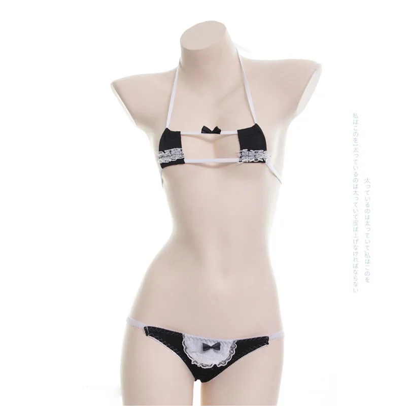 Anime Exotic Maid Cosplay Costume Lolita Girl Cute Bikini Suit Underwear Sexy Triangle or Square Bra and Panty Lingerie Set
Anime Exotic Maid Cosplay Costume Lolita Girl Cute Bikini Suit Underwear Sexy Triangle or Square Bra and Panty Lingerie Set