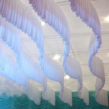 New Wedding Ceiling Top Decoration Centerpieces S-shaped Wave Cloud Top Sagging Yarn Freely Customized Size Color Free Shipping
New Wedding Ceiling Top Decoration Centerpieces S-shaped Wave Cloud Top Sagging Yarn Freely Customized Size Color Free Shipping