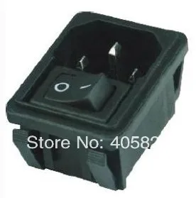 AC Power Socket AS-09,AC inlet,include rocker switch inside