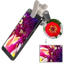 60X Macro Lens Mobile Phone Microscope Magnifier Lens Optical Zoom Camera Lenses With 3 LED Light For iPhone 5S 6 Sumgung Huawei
