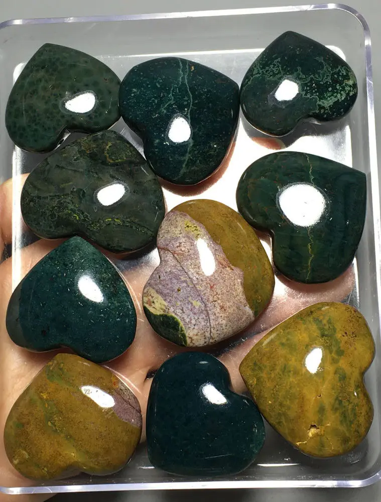 269g 10pcs Raw NATURAL OCEAN JASPER QUARTZ CRYSTAL Heart-shape HEALING stones crystal
269g 10pcs Raw NATURAL OCEAN JASPER QUARTZ CRYSTAL Heart-shape HEALING stones crystal