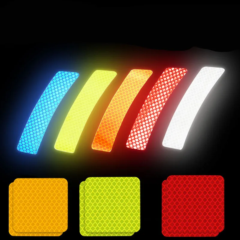 

Car Stickers Universal Safety Warning Mark Reflective Tape Auto Exterior Motorcycle Bike Helmet Super crystal lattice reflective