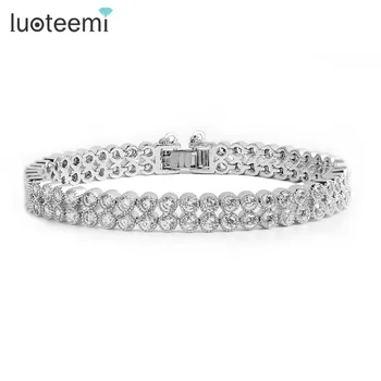 LUOTEEMI Wrap Bracelet High Quality Double Row Small Round Zircon Crystal Bracelet for Women Tennis Braclet Bangles Jewelry
LUOTEEMI Wrap Bracelet High Quality Double Row Small Round Zircon Crystal Bracelet for Women Tennis Braclet Bangles Jewelry
