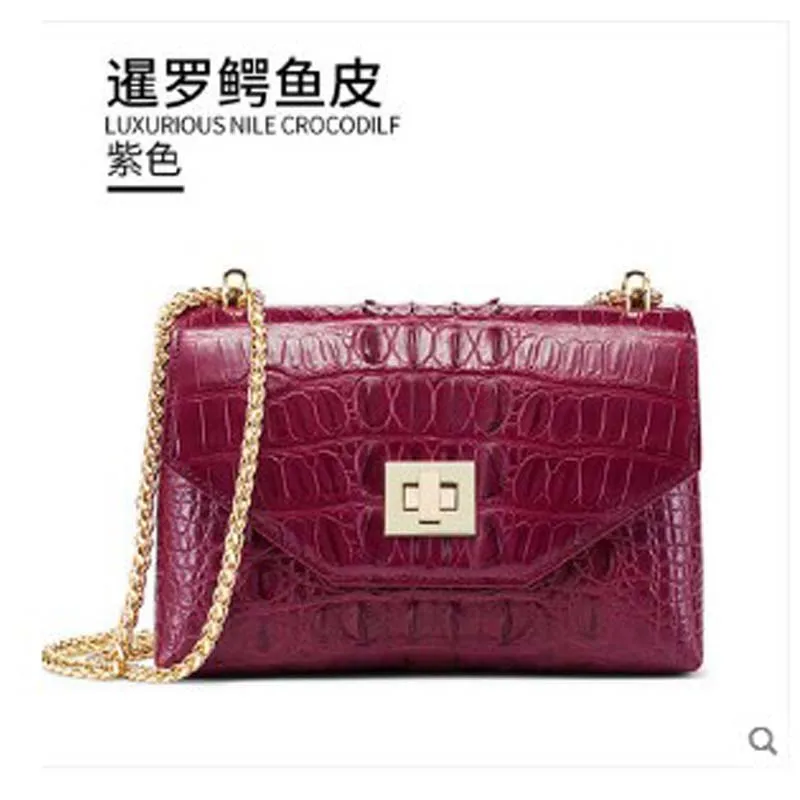 gete 2019 new Thai crocodile leather lady crossbody Thai women chain bag Fashion leisure for travel vacation business trip
gete 2019 new Thai crocodile leather lady crossbody Thai women chain bag Fashion leisure for travel vacation business trip