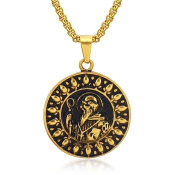 Catholic Patron Saint St Benedict of Nursia Holy Medal Round Pendant Necklace Stainless Steel Religious Jewelry for men women
Catholic Patron Saint St Benedict of Nursia Holy Medal Round Pendant Necklace Stainless Steel Religious Jewelry for men women
