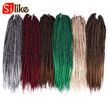 Silike synthetic Ombre Black Gray 3S Small Box Braids Crochet Hair Extensions 24 Roots 18" Micro Crotchet Braiding Hairstyles
Silike synthetic Ombre Black Gray 3S Small Box Braids Crochet Hair Extensions 24 Roots 18" Micro Crotchet Braiding Hairstyles
