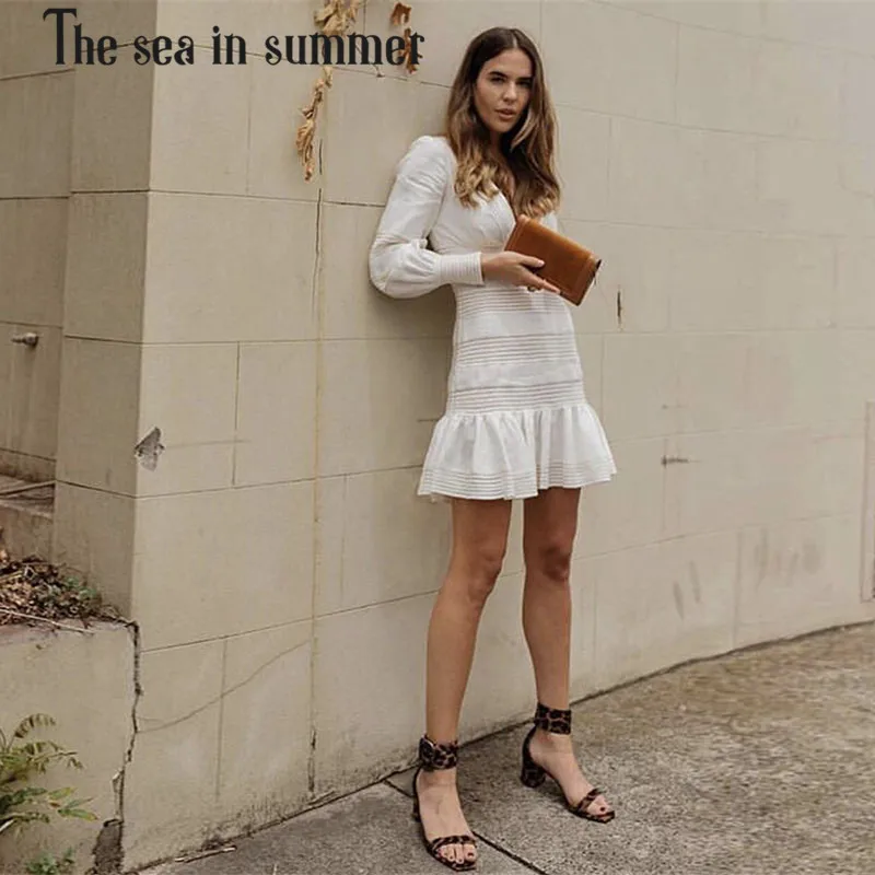 2019 new Linen Hollow Out Party Dress Women's Long Sleeve Brief Sexy Deep V-neck White Cutout Vocation Robe Femme sexy dress
2019 new Linen Hollow Out Party Dress Women's Long Sleeve Brief Sexy Deep V-neck White Cutout Vocation Robe Femme sexy dress