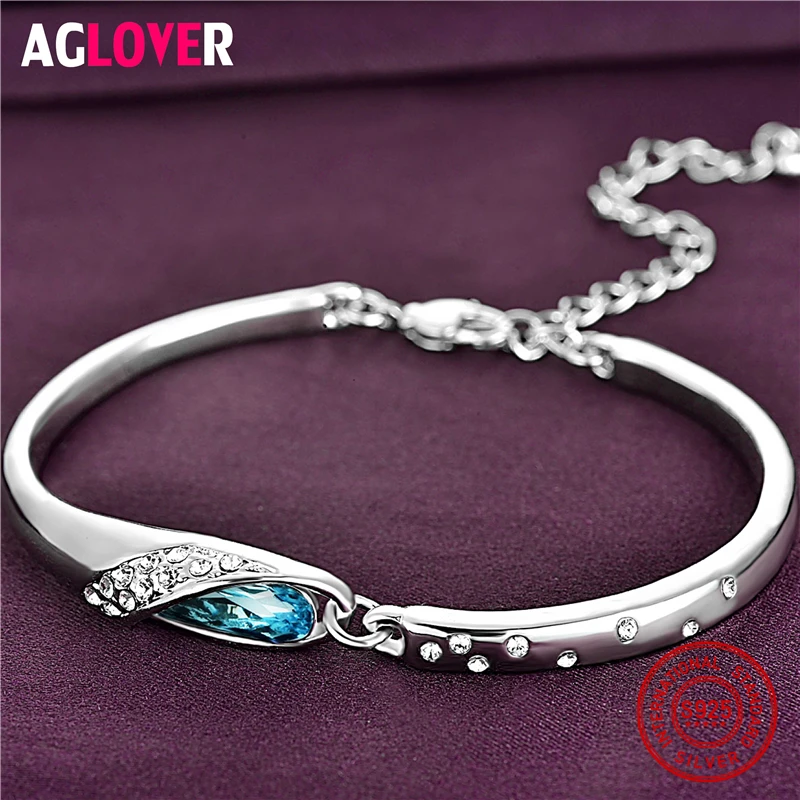 Austrian Crystal Bracelets Solid 925 Sterling Silver Woman Fashion Charm Bracelets Wedding Engagement Jewelry
Austrian Crystal Bracelets Solid 925 Sterling Silver Woman Fashion Charm Bracelets Wedding Engagement Jewelry