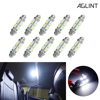 AGLINT 10PCS/Lot Festoon 42mm 41mm C5W C10W 5050 SMD 8LEDs White LED Car Dome Festoon Reading Bulbs Lamps White DC 12Volt
AGLINT 10PCS/Lot Festoon 42mm 41mm C5W C10W 5050 SMD 8LEDs White LED Car Dome Festoon Reading Bulbs Lamps White DC 12Volt