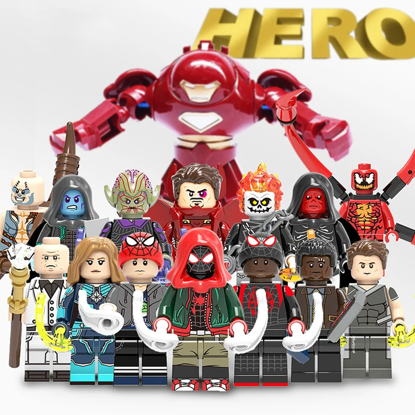 Legoing Spiderman Building Bricks Super Heroes Iron Man Silk Vulture Gwen Captain Marvel Toys For Children Movie Action Figures
Legoing Spiderman Building Bricks Super Heroes Iron Man Silk Vulture Gwen Captain Marvel Toys For Children Movie Action Figures