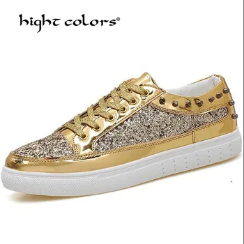 Lovers'shoes Gold Silver Glitter Shinny Bling Fashion Casual Flat Platform Shoes Woman lady Ballet Flats Glossy Sneakers T-709
Lovers'shoes Gold Silver Glitter Shinny Bling Fashion Casual Flat Platform Shoes Woman lady Ballet Flats Glossy Sneakers T-709