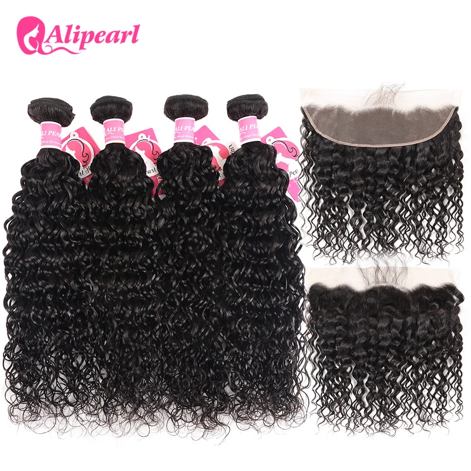 Alipearl Brazilian Water Wave Bundles With Frontal Human Hair Lace Frontal Closure With Bundles 4 PCS Remy Hair Natural Color
Alipearl Brazilian Water Wave Bundles With Frontal Human Hair Lace Frontal Closure With Bundles 4 PCS Remy Hair Natural Color