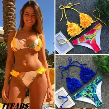 Women 2PCS Flower Bandage Bikini Padded Set Swimwear Beachwear Swimsuit Bathing
Women 2PCS Flower Bandage Bikini Padded Set Swimwear Beachwear Swimsuit Bathing