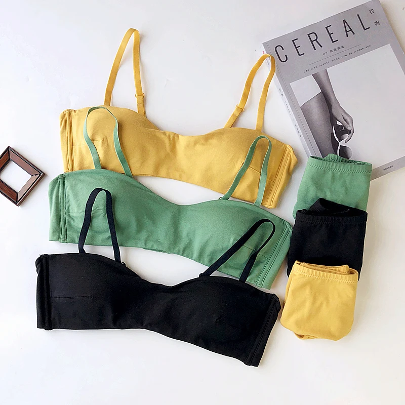 Wriufred Half Cup Simple Thin Bra Set Comfortable Soft Cup Brassiere Push Up Seamless Tube Top Women Wire Free Underwear Sets
Wriufred Half Cup Simple Thin Bra Set Comfortable Soft Cup Brassiere Push Up Seamless Tube Top Women Wire Free Underwear Sets