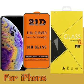 500pcs 21D Full Glue Coverage Tempered Glass Screen Protector For iPhone 11 Pro Max XS XR X 8 7 6 6S Plus Guard Film With Box
500pcs 21D Full Glue Coverage Tempered Glass Screen Protector For iPhone 11 Pro Max XS XR X 8 7 6 6S Plus Guard Film With Box