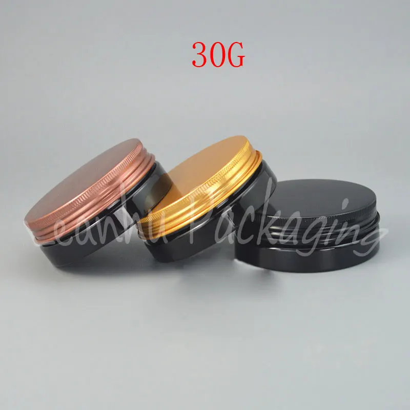30G Black Plastic Cream Jar 30CC Mask / Eye Packaging Bottle Empty Cosmetic Container Makeup Sub-bottling | Красота и здоровье