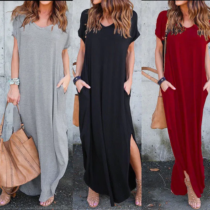 New Fashion Women Oversized Summer Loose Dress Solid Color Sexy Long Dress High Quality Party Maxi Dress
New Fashion Women Oversized Summer Loose Dress Solid Color Sexy Long Dress High Quality Party Maxi Dress