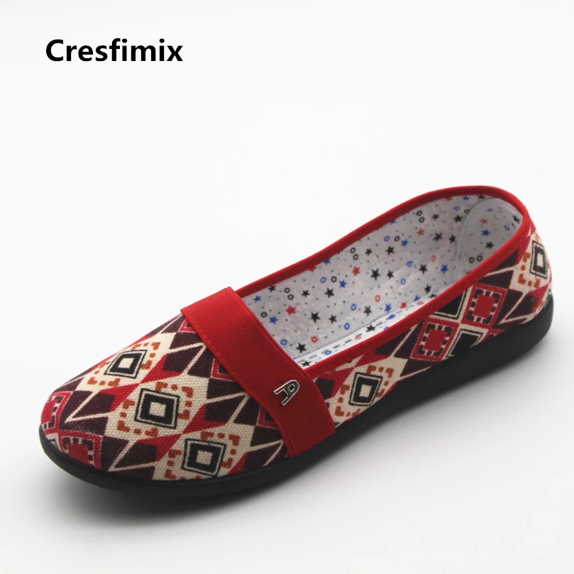 Cresfimix women casual red pattern cloth shoes female cool and soft canvas shoes lady cute spring and summer slip on shoes
Cresfimix women casual red pattern cloth shoes female cool and soft canvas shoes lady cute spring and summer slip on shoes