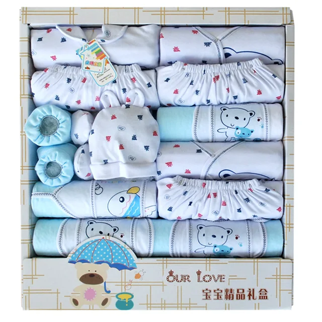 100% cotton newborn gift box infant gift set clothes holds