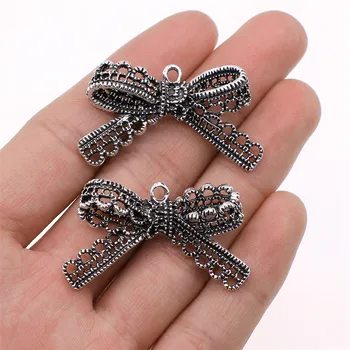 WYSIWYG 2pcs Charms Bow Antique Silver Color 40x25mm Metal Alloy Jewelry DIY Accessories
WYSIWYG 2pcs Charms Bow Antique Silver Color 40x25mm Metal Alloy Jewelry DIY Accessories
