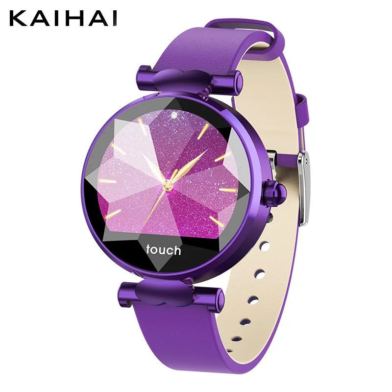 KAIHAI purple Leather belts smart watch for women fashion Fitness wrist watches Sleep Activity Tracker smartwatch Alarm clock
KAIHAI purple Leather belts smart watch for women fashion Fitness wrist watches Sleep Activity Tracker smartwatch Alarm clock