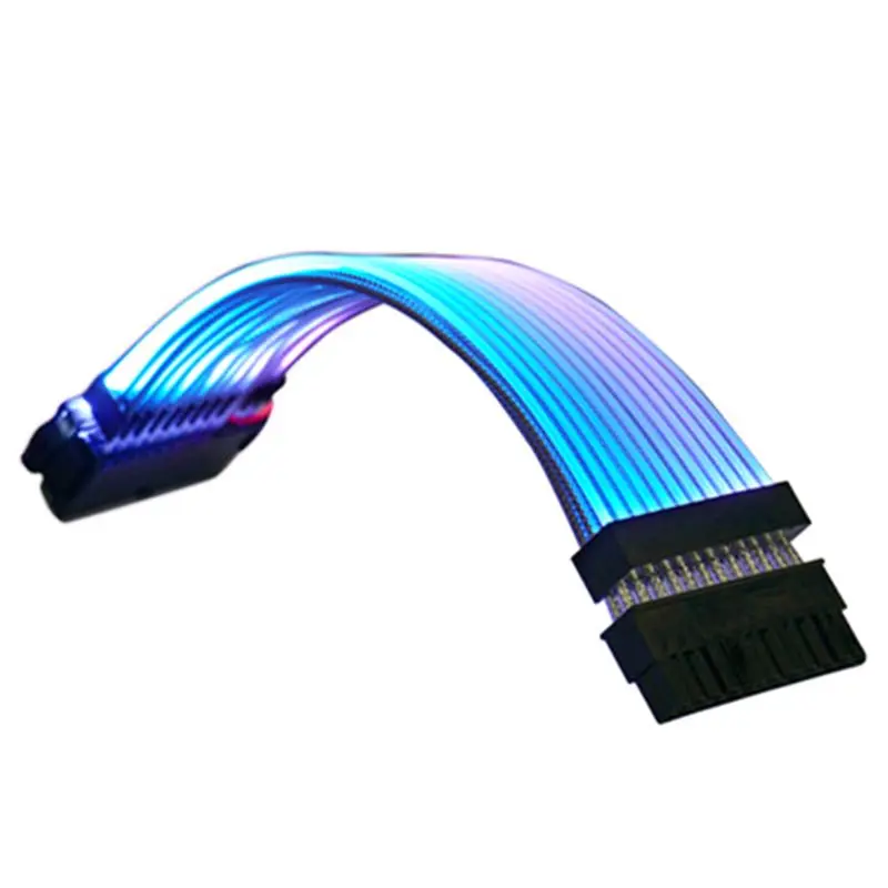 

Rainbow RGB Power Extension Cable for 24Pin to Motherboard or 8Pin+8Pin GPU/Transfer Cable for PC Computer Laptop Accessories