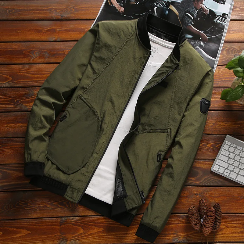 Fashion Men Bomber Jacket Spring&Autumn Stand Collar Windbreaker Male Baseball Jacket High Quality Hip Hop Jacket Coat Plus Size
Fashion Men Bomber Jacket Spring&Autumn Stand Collar Windbreaker Male Baseball Jacket High Quality Hip Hop Jacket Coat Plus Size